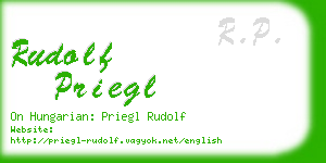 rudolf priegl business card